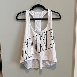 Nike Women's White Mesh Tank Top